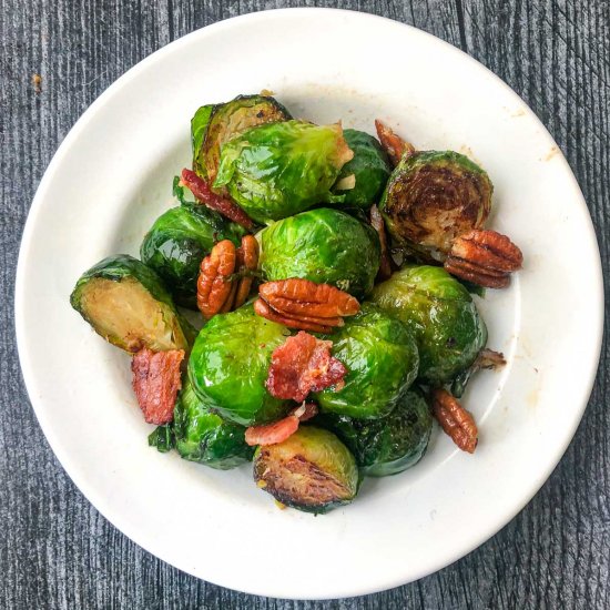 Keto Maple Bacon Brussels Sprouts