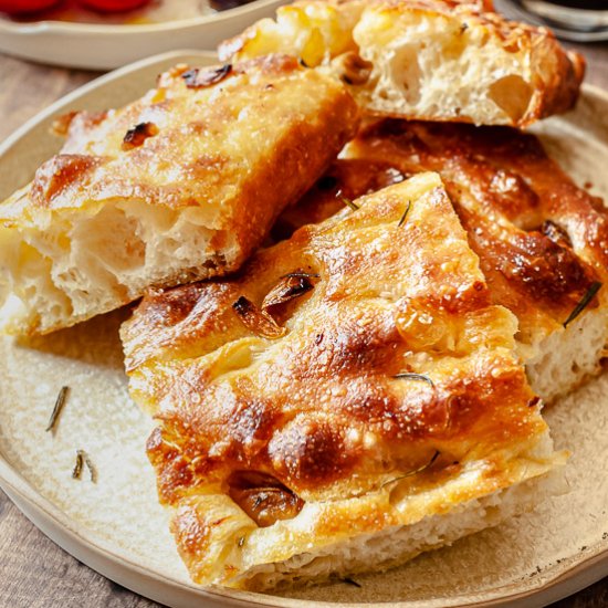 Rosemary Focaccia W/ Roasted Garlic