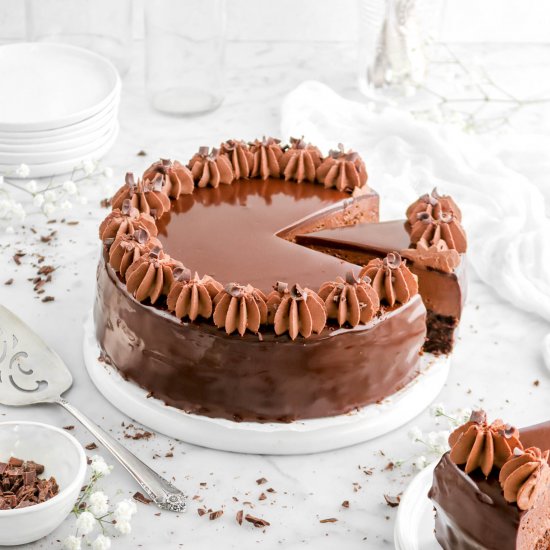 Dark Chocolate Mousse Cake