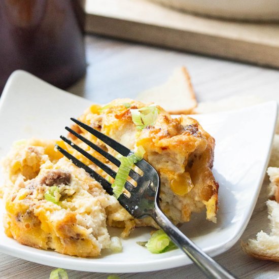 Sausage Corn Bread Pudding