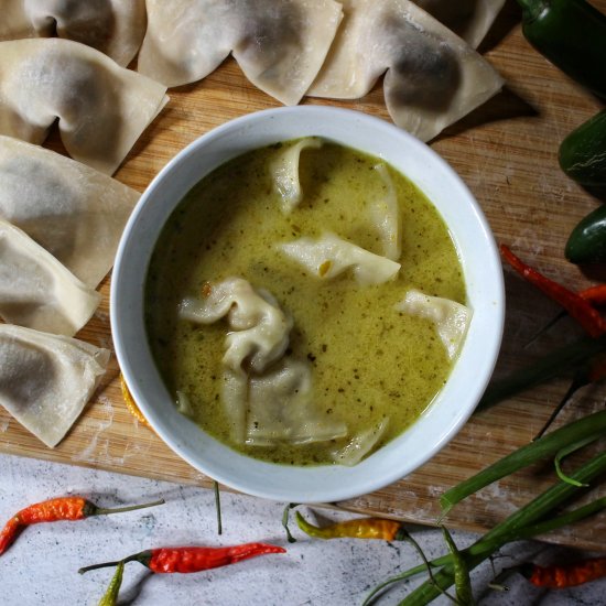 Green Curry Wonton Soup