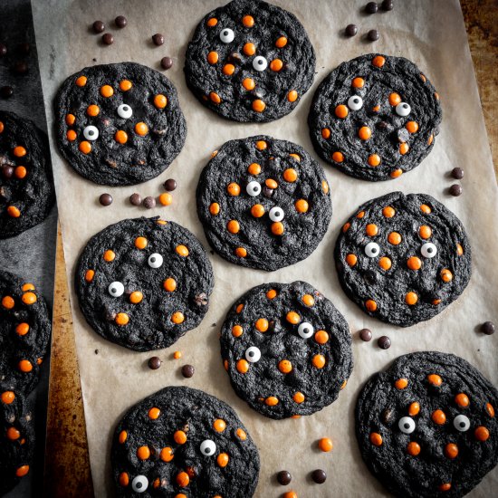 Black Cocoa Halloween Cookies