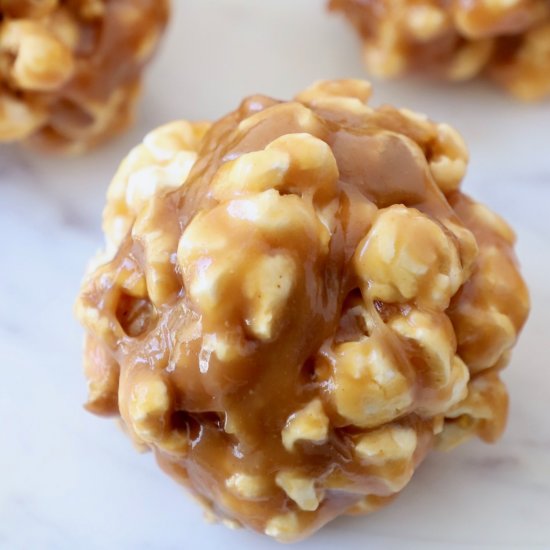 Peanut Butter Popcorn Balls