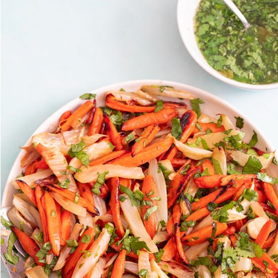 Roasted Baby Carrots with Fennel