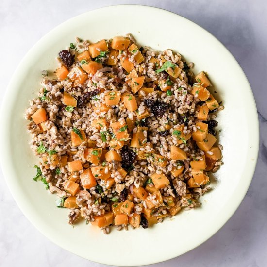 butternut squash farro salad