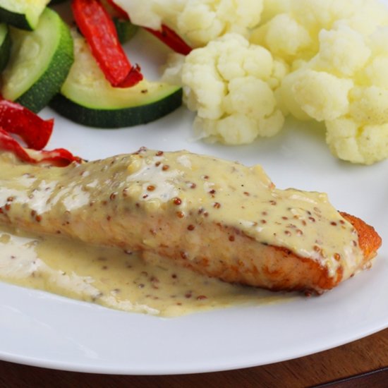 Creamy Mustard Sauce for Salmon