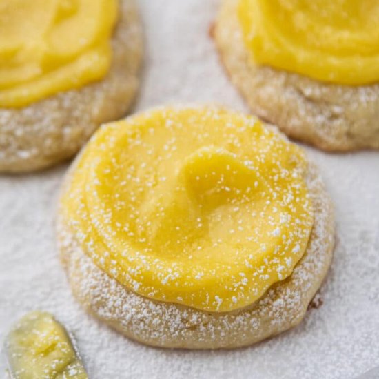 Chilled Crumbl lemon bar cookies