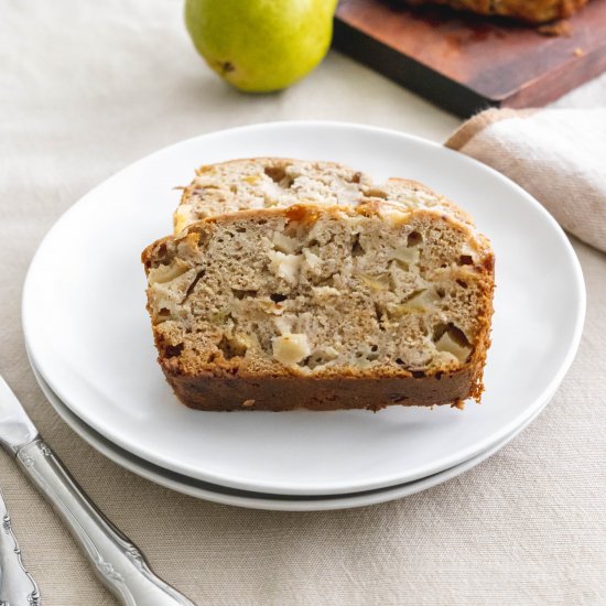 Pear White Chocolate Banana Bread