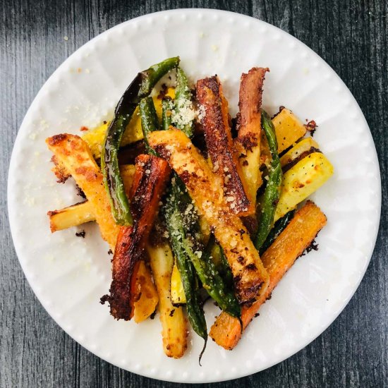 Parmesan Garlic Veggie Fries