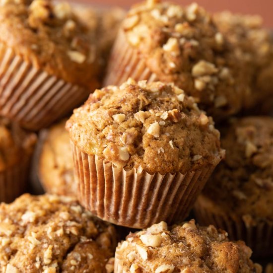 Pumpkin Spice Banana Nut Muffins