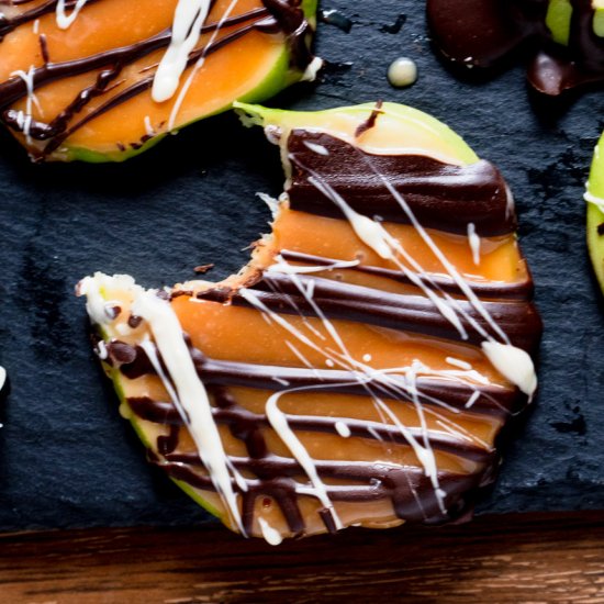 Chocolate Caramel Apple Slices