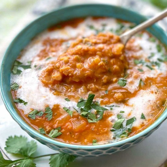 Coconut Curry Red Lentil Soup