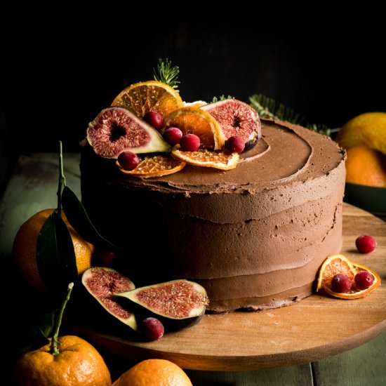 Layered Orange Chocolate Cake