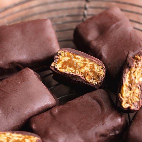 Healthier Vegan Butterfinger Bars