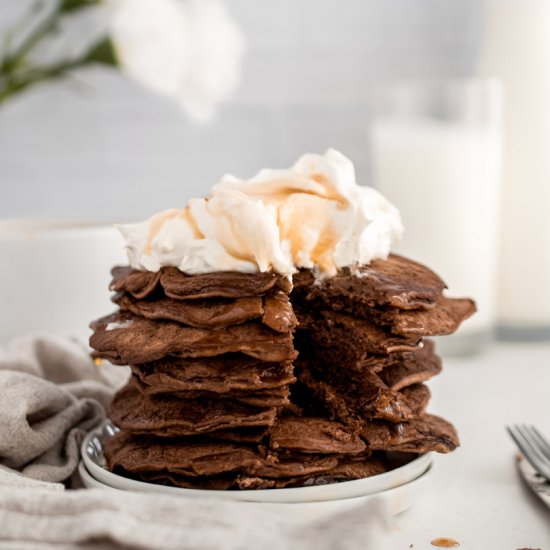 Chocolate Protein Pancakes