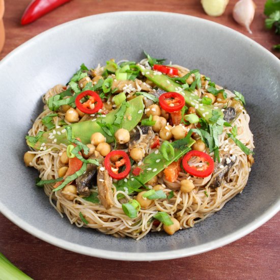 Peanut Chickpea Stir-Fry