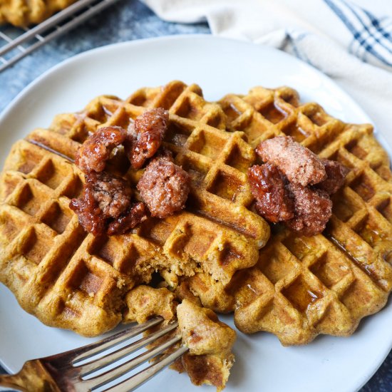 Best Pumpkin Oatmeal Waffles