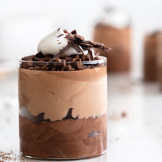 double chocolate mousse parfait