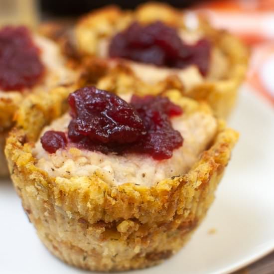 Thanksgiving leftover turkey cups