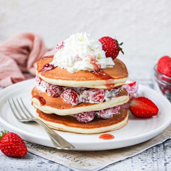 Strawberry Shortcake Pancakes