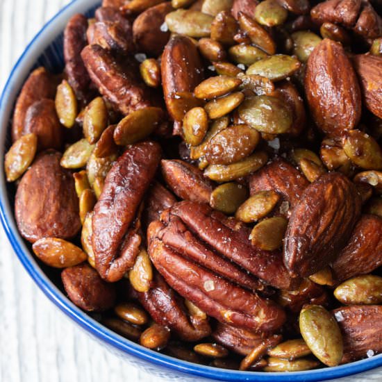 Sweet and Spicy Roasted Party Nuts