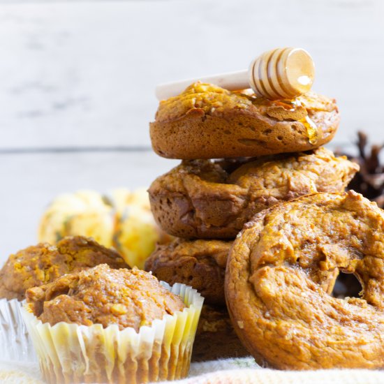 Pumpkin Donuts & Muffins with Chai