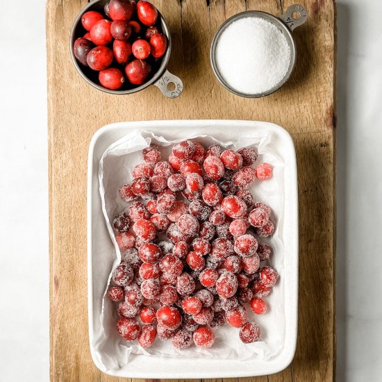 easy sugared cranberries!