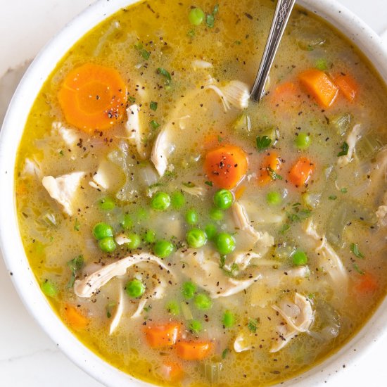 Lemon Chicken Orzo Soup