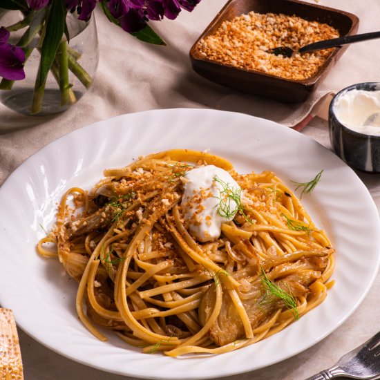 Caramelized Fennel Linguine