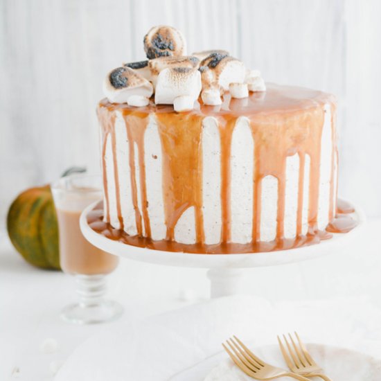 Pumpkin Spice Marshmallow Cake