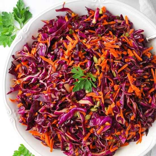 Sweet and Savory Purple Coleslaw