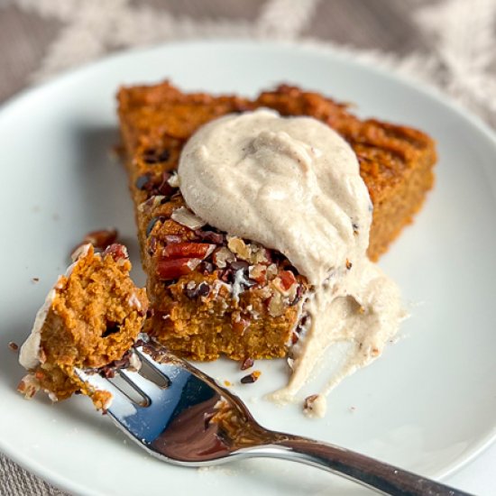 Crustless Sweet Potato Pie (Vegan)