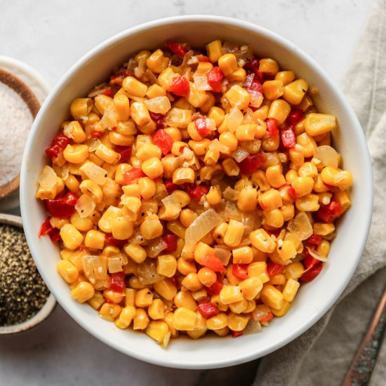 Easy Fried Frozen Corn