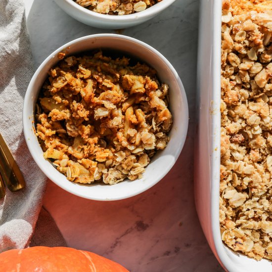 Pumpkin Apple Baked Oatmeal