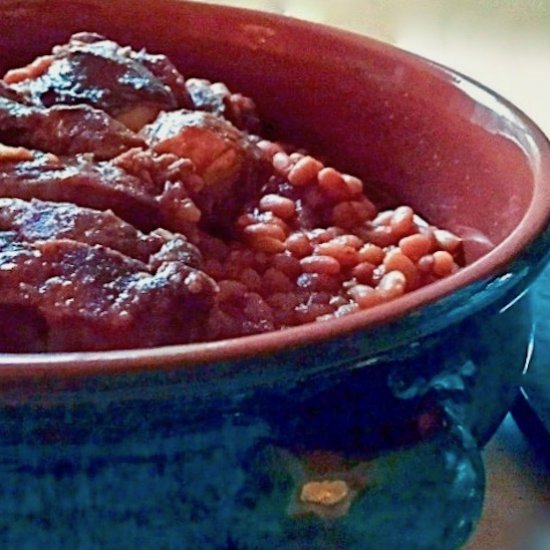 Marinated Pork & White Beans