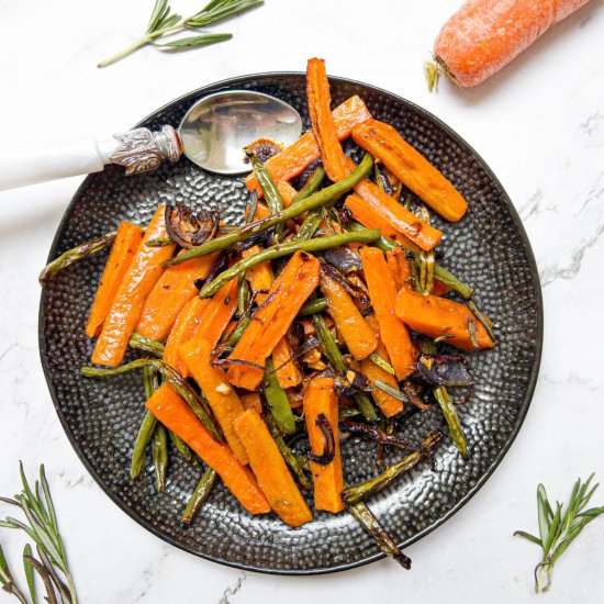 Roasted Carrots & Green Beans