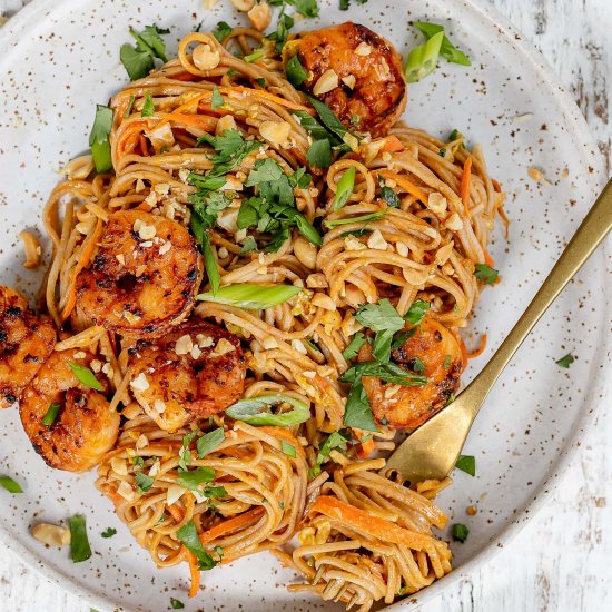 Soba Noodles with Shrimp