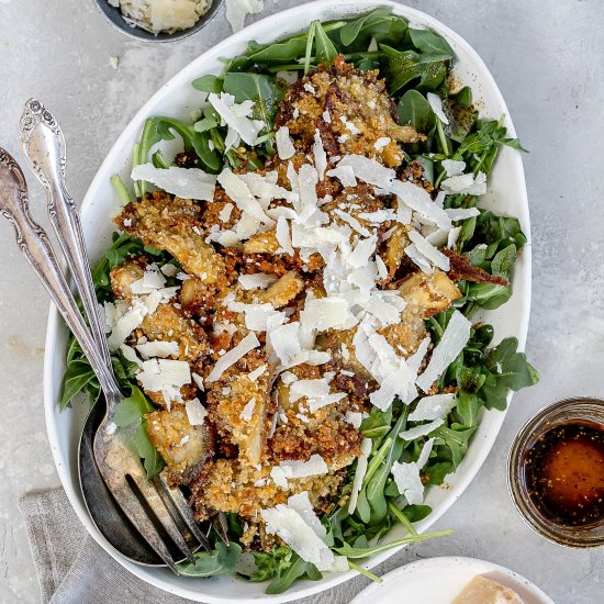 Warm Mushroom Arugula Salad