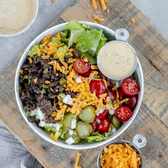 Healthy Cheeseburger Salad