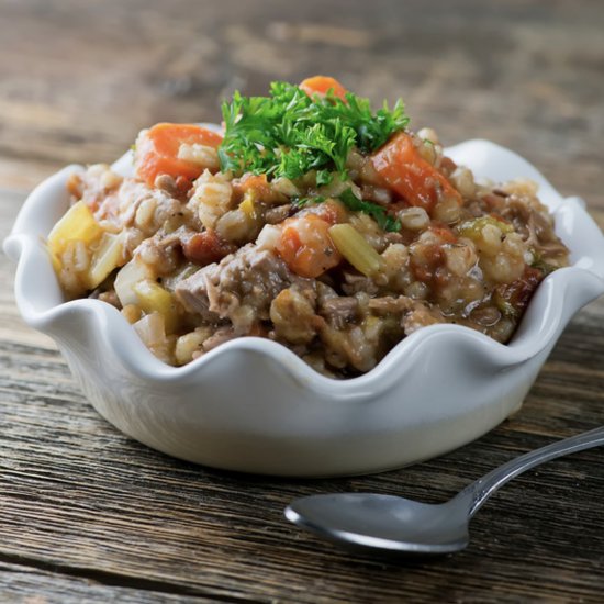 Slow Cooker Beef Barley Stew!