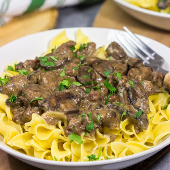 Ground Beef Stroganoff