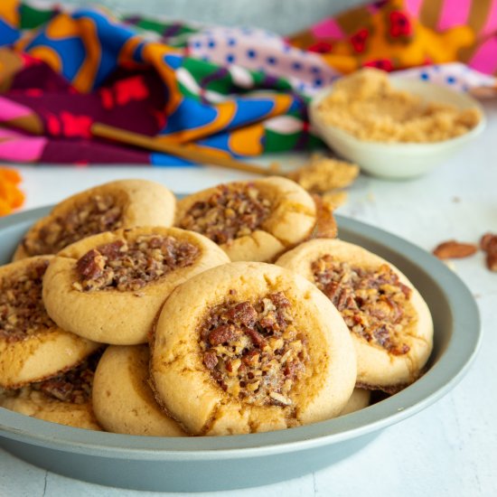 Pecan Pie Thumbprint Cookies