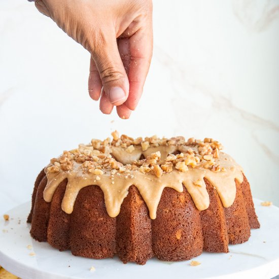 Maple Walnut Banana Bundt Cake