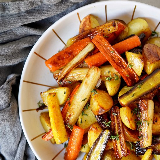 Oven Roasted Carrots and Potatoes