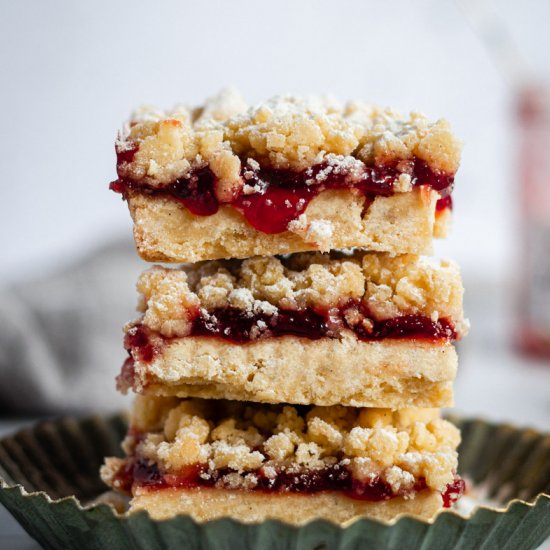 Strawberry Jam Crumble Bars