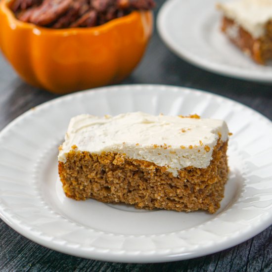 Keto Pumpkin Bars with Frosting