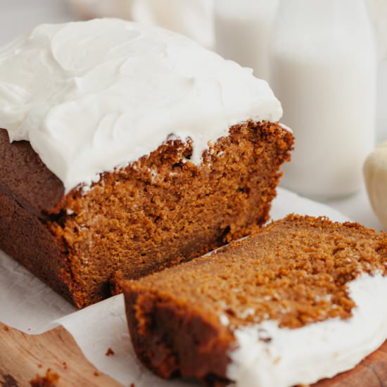 Pumpkin Bread with Frosting