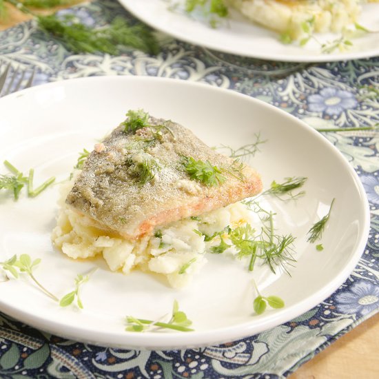 Pan-Fried Trout With Mash Potatoes