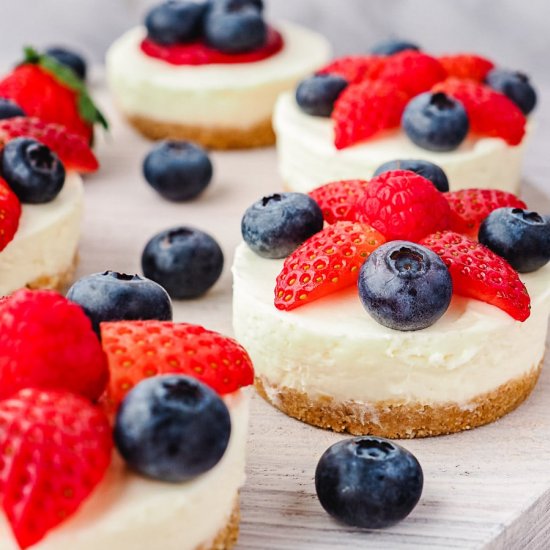 No bake mini cheesecakes