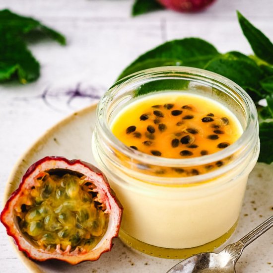 Passion fruit panna cotta